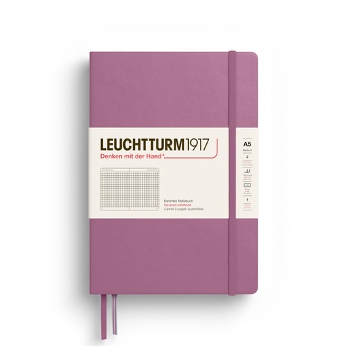 Zápisník LEUCHTTURM1917 Medium (A5) Dusty Rose, 251p., štvorcový