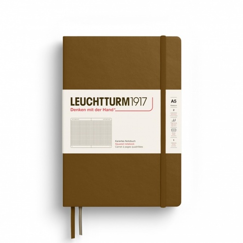 Zápisník LEUCHTTURM1917 Medium (A5) Spice Brown, 251p., štvorcový