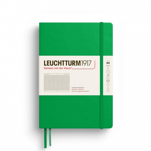 Zápisník LEUCHTTURM1917 Medium (A5) Spring Leaf, 251p., štvorcový