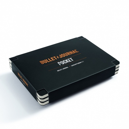 Vreckový adresár LEUCHTTURM1917 Bullet Journal Pocket, Black, 3-pack, bodkovaný
