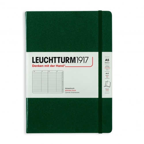 Adresár LEUCHTTURM1917 Medium (A5) Forest Green, 100g/m2