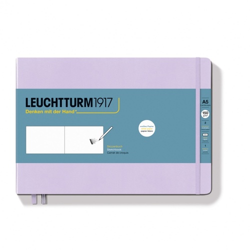 Sketchbook LEUCHTTURM1917 Medium Landscape (A5) Lilac, 112 strán, 150g/m2, čistý