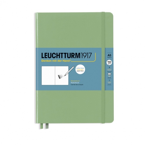 Sketchbook LEUCHTTURM1917 Medium (A5) Sage, 112 strán, 150g/m2, čistý