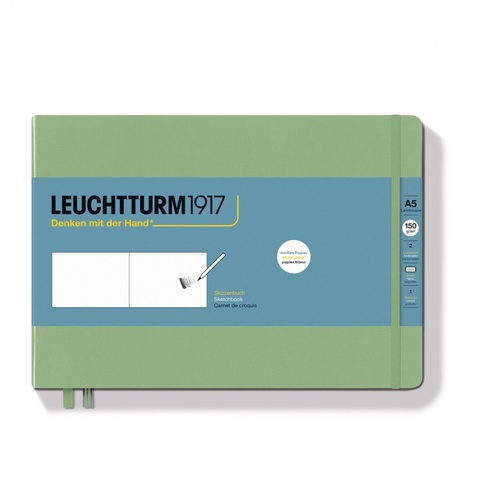 Sketchbook LEUCHTTURM1917 Medium Landscape (A5) Sage, 112 strán, 150g/m2, čistý