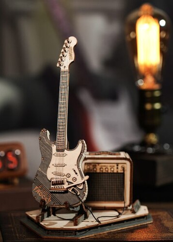 Drevené 3D puzzle Elektrická gitara