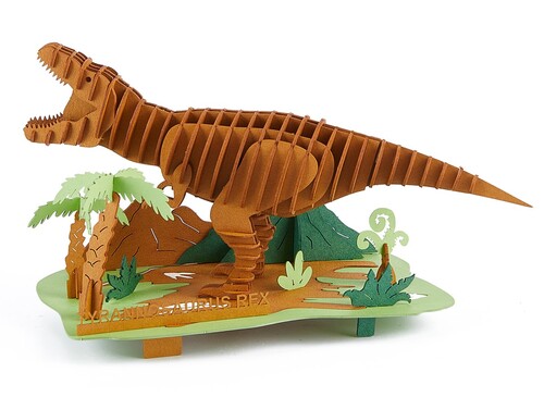 Farebné 3D puzzle T-Rex ostrov