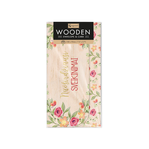 Drevené blahoželanie Ruže Cozywood