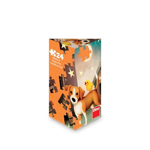 Puzzle Stratené kuriatko 24 triangel Dino