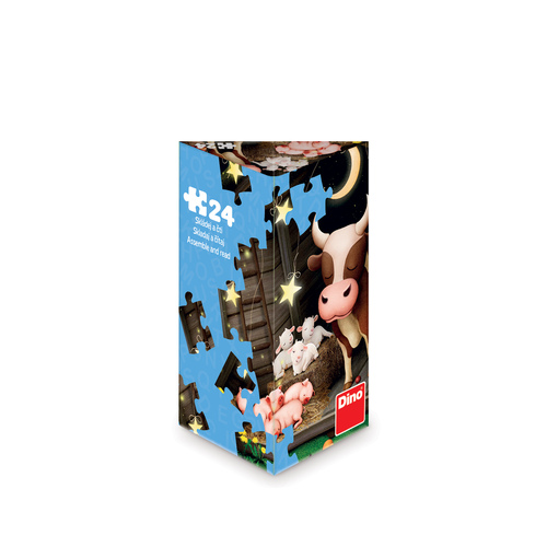 Puzzle Zvieratká na farme 24 triangel Dino