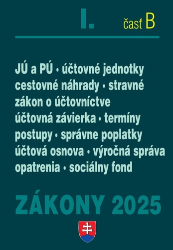 Zákony 2025 I/B – Účtovné zákony (Úplné znenie po novelách k 1. 1. 2025)