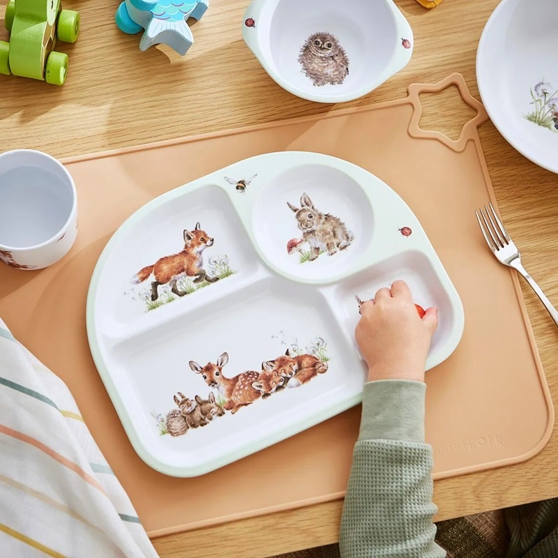 Detský delený tanier a miska Wrendale Designs, sada 2 ks