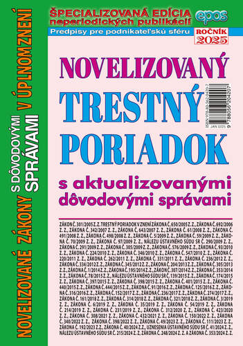 Novelizovaný Trestný poriadok 2/2025