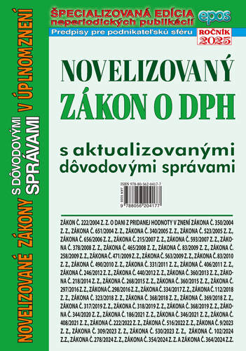 Novelizovaný zákon o DPH 3/2025