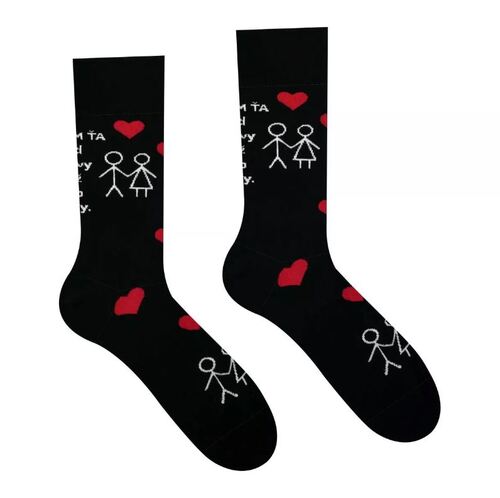 Unisex ponožky Ľúbim ťa od hlavy po päty (veľkosť: 41-46)