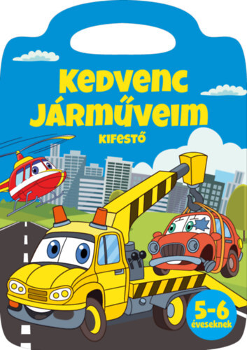 Kedvenc járműveim kifestő - 5-6 éveseknek