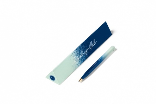 Guľôčkové pero LEUCHTTURM1917 Drehgriffel Nr. 1 Navy/Mint Green - Gradient Edition (s atramentom v čiernej farbe)