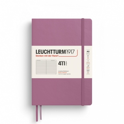 Zápisník LEUCHTTURM1917 Medium (A5), Hardcover, 411, Dusty Rose, riadkovaný