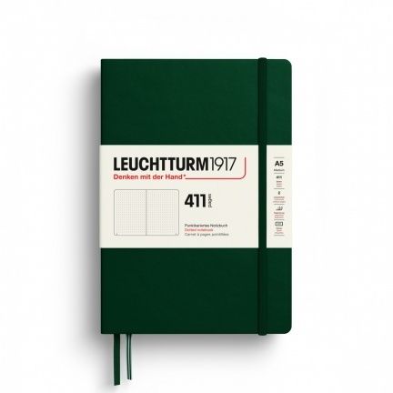 Zápisník LEUCHTTURM1917 Medium (A5), Hardcover, 411, Forest Green, bodkovaný