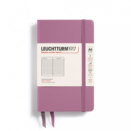 Zápisník LEUCHTTURM1917 Pocket (A6) Dusty Rose, 187 p., riadkovaný