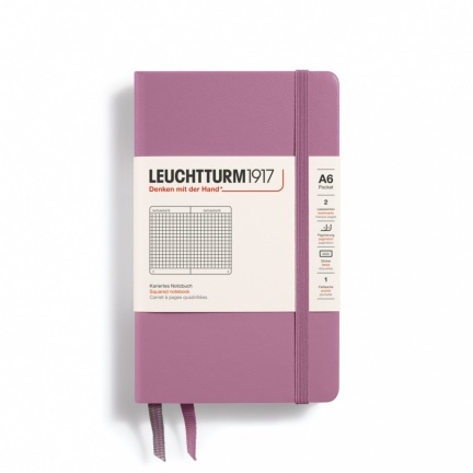 Zápisník LEUCHTTURM1917 Pocket (A6) Dusty Rose, 187 p., štvorcový
