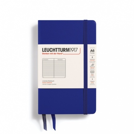 Zápisník LEUCHTTURM1917 Pocket (A6) Ink, 187 p., riadkovaný