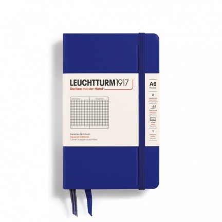 Zápisník LEUCHTTURM1917 Pocket (A6) Ink, 187 p., štvorcový