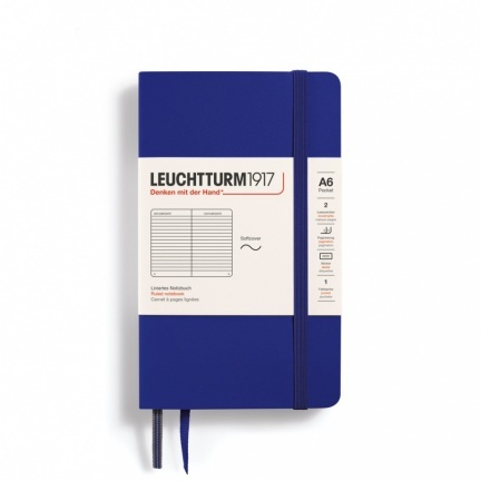 Zápisník LEUCHTTURM1917 Softcover Pocket (A6) Ink, 123 p., riadkovaný