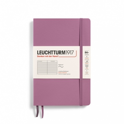 Zápisník LEUCHTTURM1917 Softcover, Paperback (B6+) Dusty Rose, 123 p., riadkovaný