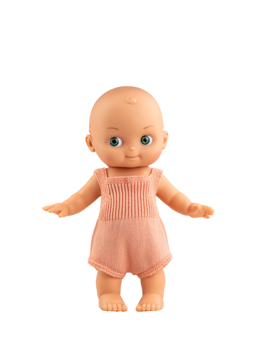 Bábätko mini panchas v broskyňových dupačkach 28cm