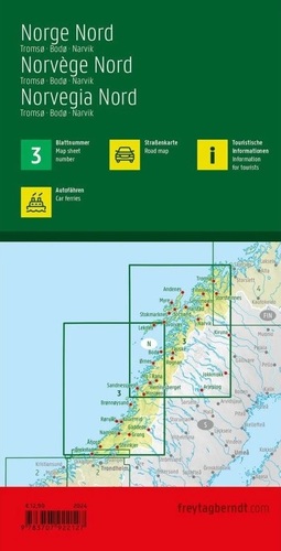 Nórsko 3 sever 1: 400 000 - automapa