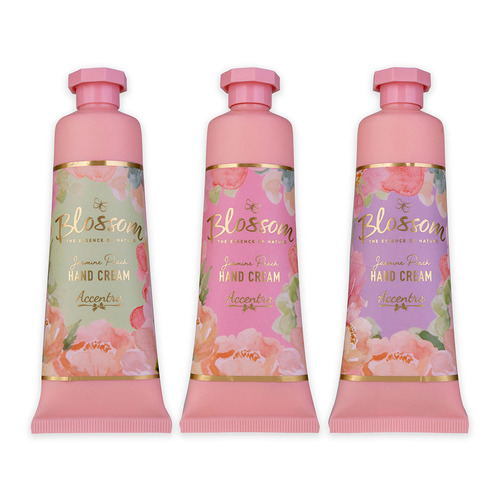 Krém na ruky a nechty 60ml Blossom v tube, 3 motívy, vôňa: jazmín a broskyňa
