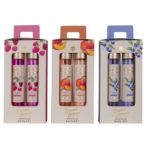 Kúpeľový set Essential Botanics-Fruits skúmavky, 3 druhy ACCENTRA