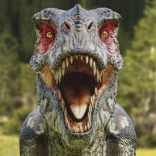 3D štvorec T-REX selfie