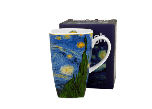 Porcelánový hranatý hrnček Vincent Van Gogh - Starry Night 650 ml