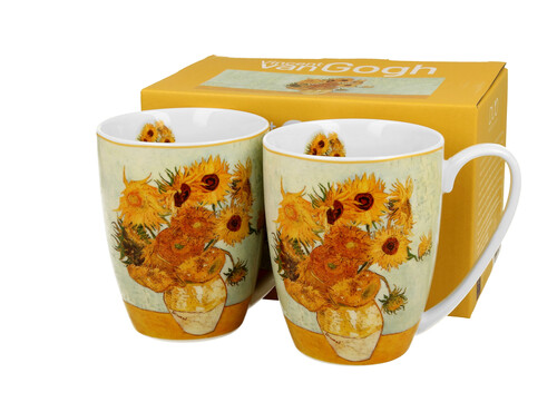 Sada dvoch klasických porcelánových hrnčekov Vincent Van Gogh - Sunflowers 360 ml