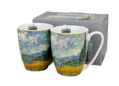 Sada dvoch klasických porcelánových hrnčekov Vincent Van Gogh - Wheat Field 360 ml