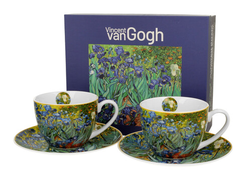 Sada dvoch šálok s podšálkou Vincent Van Gogh - Irises 250 ml