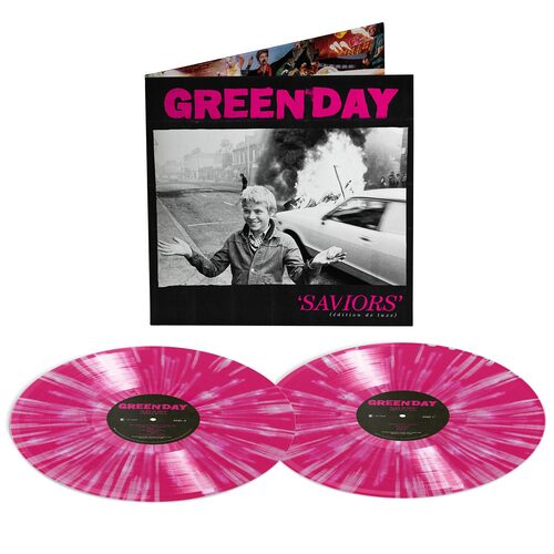 Green Day - Saviors (Deluxe Edition) (Pink & White) 2LP