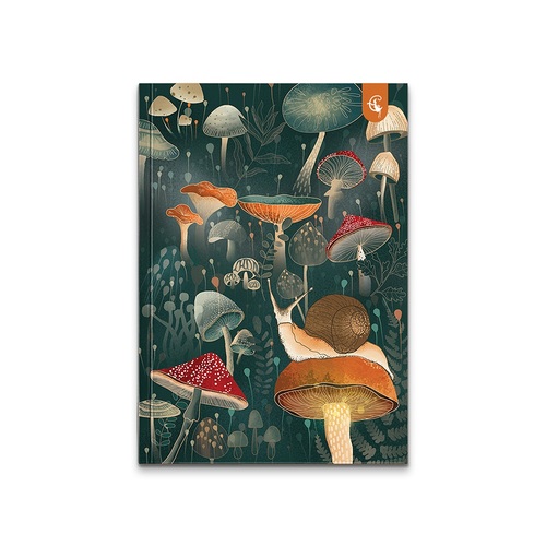 Zápisník Magické huby Cozywood, mriežkovaný, 17 x 24 cm
