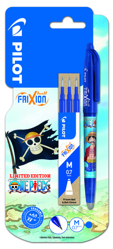 Pilot Sada Roller FriXion Ball One Piece + 3 ks náplň, 0.7, blister, Modrá