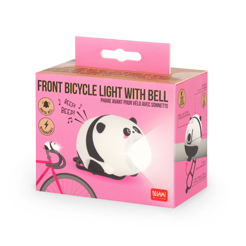Legami Nabíjateľné predné svetlo na bicykel s klaxónom Panda