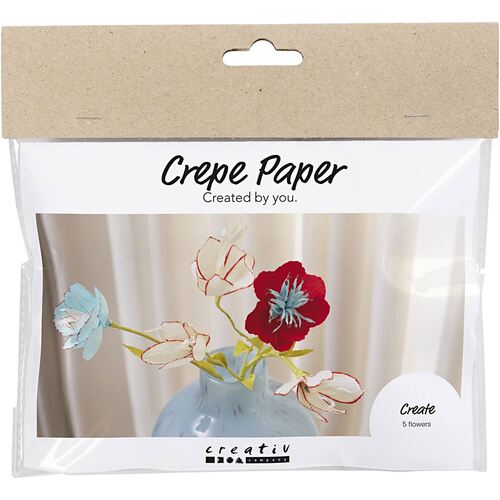 Mini kreatívna sada Krepový papier – Kvety