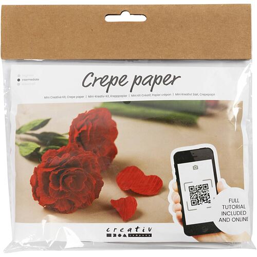 Mini kreatívna sada Krepový papier – Ruže