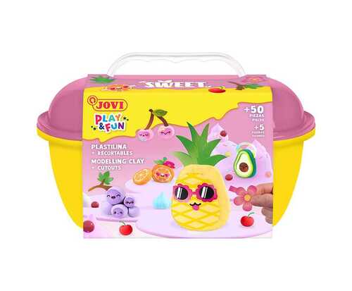 JOVI Play&Fun plastelína kufrík 50ks Sweet