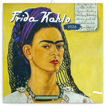 Poznámkový kalendár 2026 Frida Kahlo 2026, 30 x 30 cm