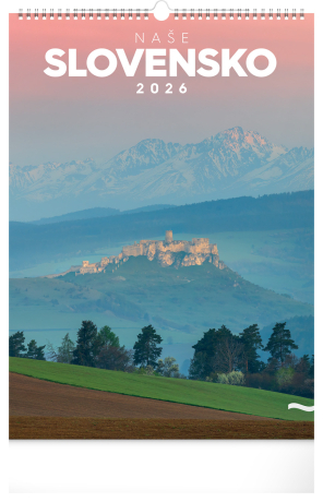 Nástenný kalendár 2026 Naše Slovensko 2026, 33 x 46 cm