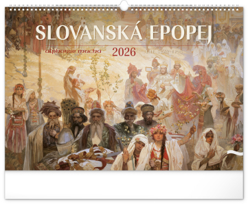 Nástenný kalendár 2026 Slovanská epopej – Alfons Mucha 2026, 48 x 33 cm