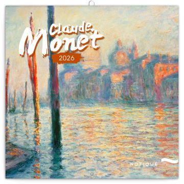 Poznámkový kalendár 2026 Claude Monet 2026, 30 x 30 cm