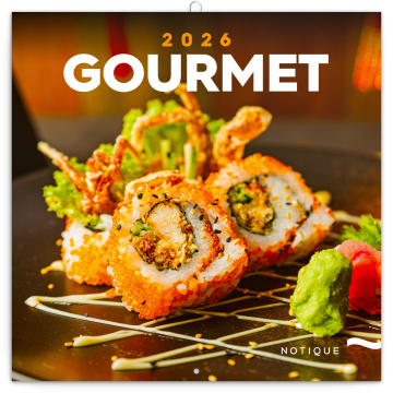Poznámkový kalendár 2026 Gourmet 2026, 30 x 30 cm