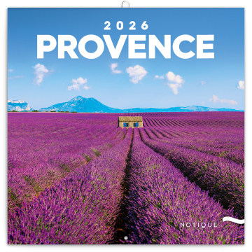 Poznámkový kalendár 2026 Provence 2026, 30 x 30 cm